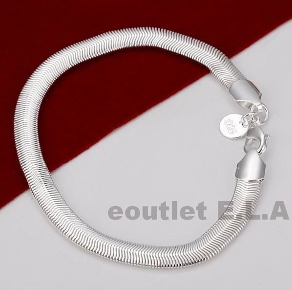 6mm SNAKE LINK SILVER BRACELET-20.5cm